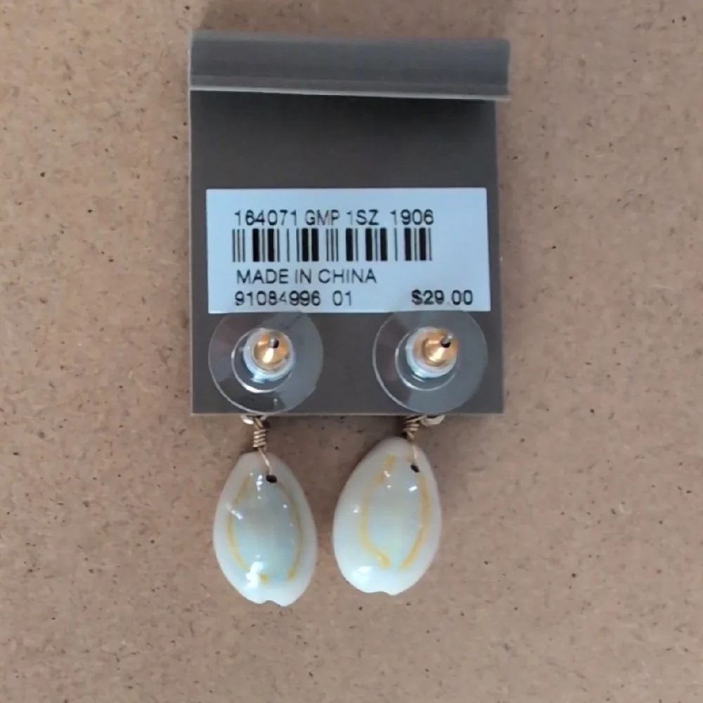 J. Jill Gold and Cream Shell Earrings